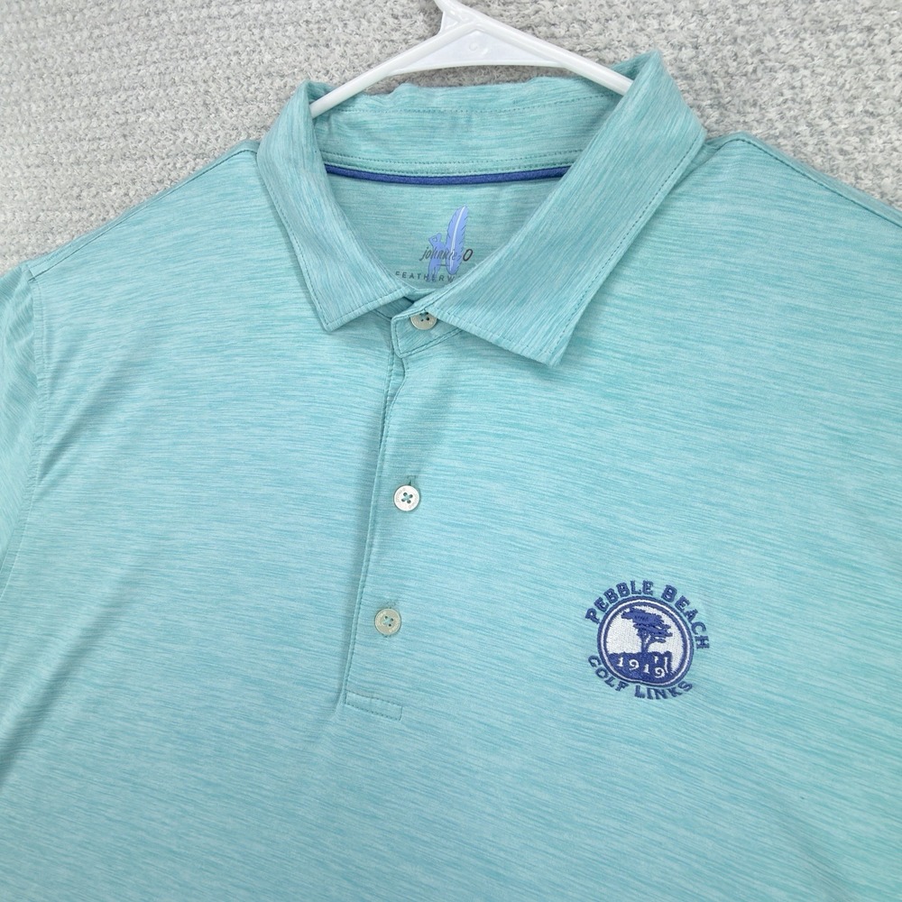 Johnnie-O Featherweight Polo Shirt Mens XXL Green Pebble Beach Golf Links UPF50